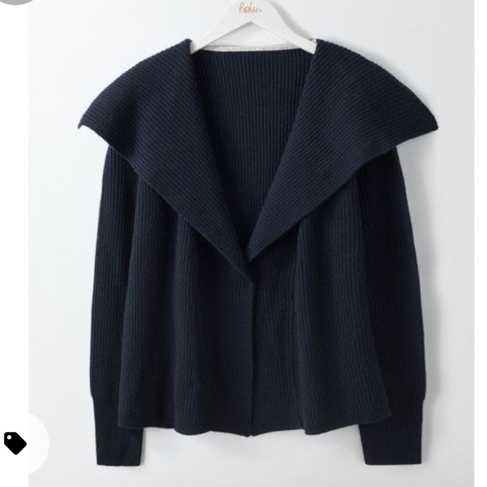 Boden Julianne Wool navy Open front cardigan